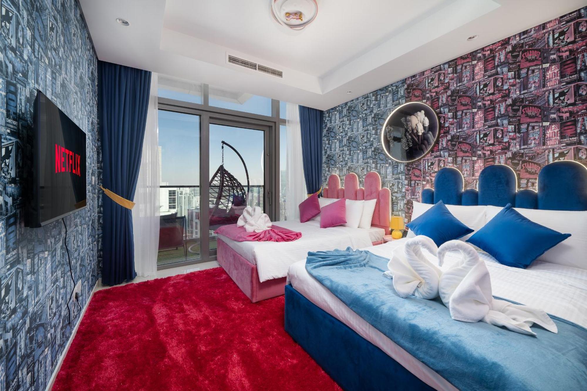 Burj Khalifa View Balcony With 64th Floor Infinity Pool In Paramount Midtown Appartamento